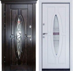 Вхідні сталеві двері з патиною