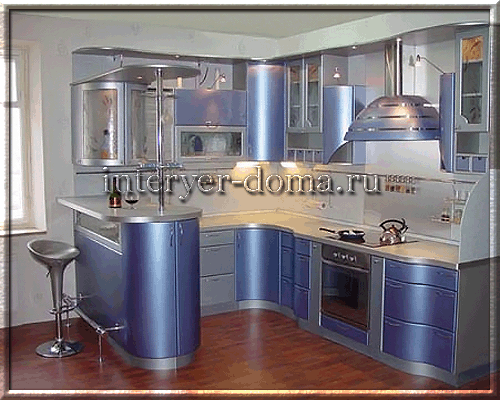 Інтерєр кухні з барною стійкою