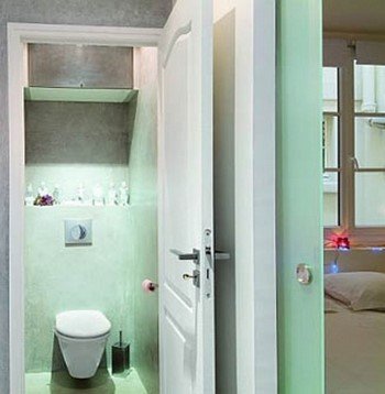 Сантехнічні двері в туалет і двері для кішки