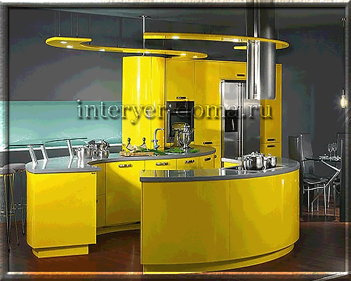 Інтерєр кухні з барною стійкою