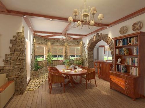 Оформлення інтерєру в стилі Шале: фото