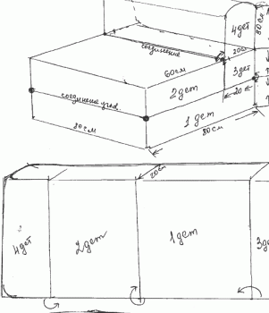 Доступно і стильно: диван ліжко своїми руками з каркасом і без Доступно і стильно: диван ліжко своїми руками з каркасом і без