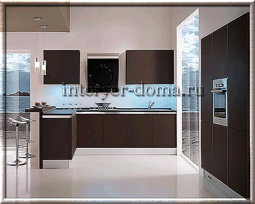 Інтерєр кухні з барною стійкою