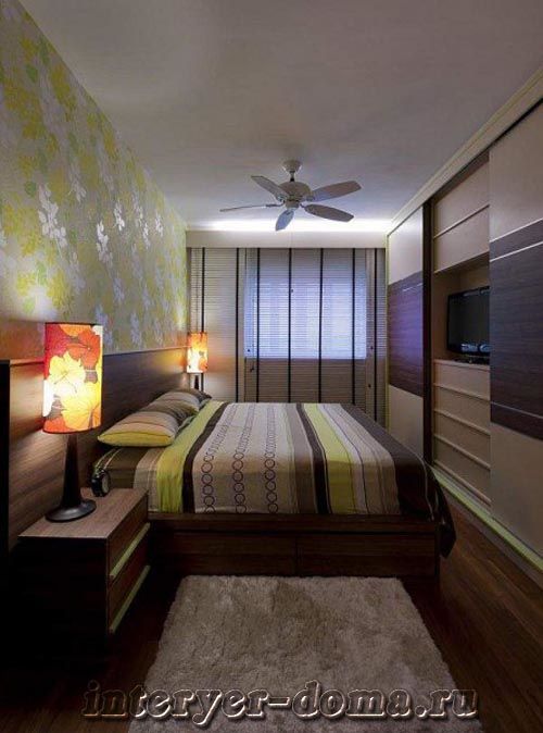 Дизайн вузької спальні: фото Дизайн вузької спальні: фото