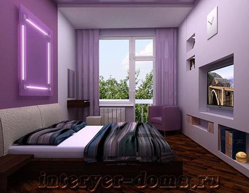 Дизайн вузької спальні: фото