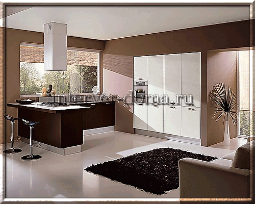 Інтерєр кухні з барною стійкою