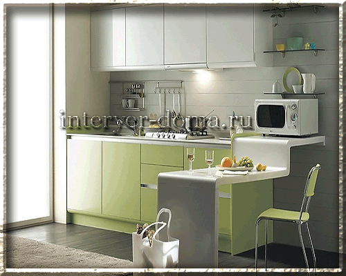 Інтерєр кухні з барною стійкою