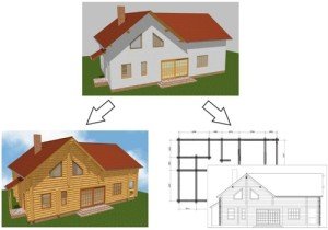 Будинок з бруса 8 на 8 – проектування і розрахунок будматеріалів