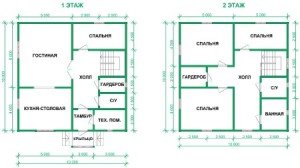 Будинки з бруса на 2 поверхи: особливості проекту