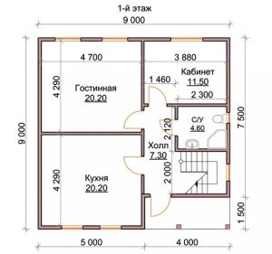 Будинок з колоди 9 на 9 – варіанти планування та конструкційні особливості