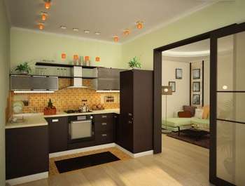 Розсувні двері на кухню (зсувні, гармошка)