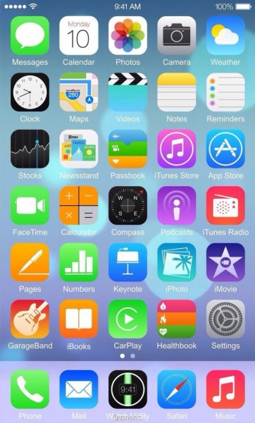 Опубліковано перший скріншот iOS 8 на iPhone 6