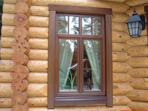 Установка окосячкі вікон в деревяному будинку
