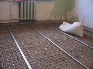 Стяжка для підлоги   напівсухий варіант пристрою