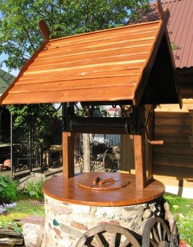 Виготовлення своїми руками декоративного деревяного колодязя Виготовлення своїми руками декоративного деревяного колодязя