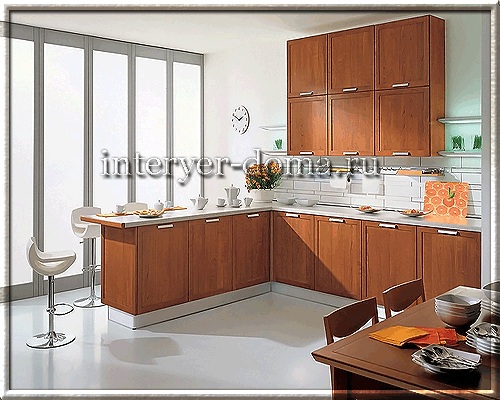 Інтерєр кухні з барною стійкою