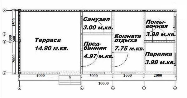 Лазня з односхилим дахом своїми руками фото