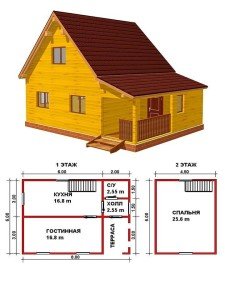 Будинок з бруса 6х8: проектуємо і будуємо самі