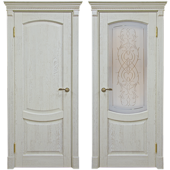 Міжкімнатні двері з біленого дуба