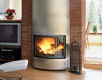 Камінні двері зі склом