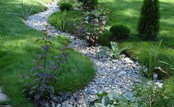 Секрети і тонкощі створення сухого струмка на ділянці