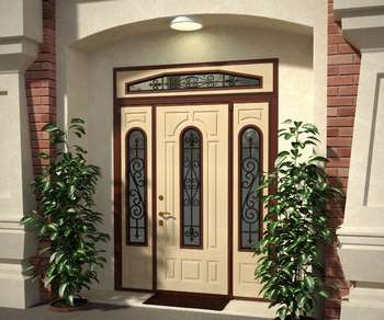 Красиві вхідні двері в котедж, квартиру