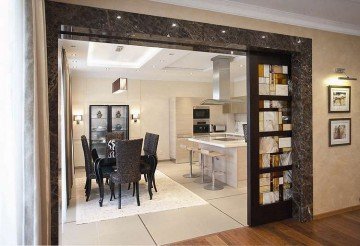 Розсувні двері на кухню (зсувні, гармошка)