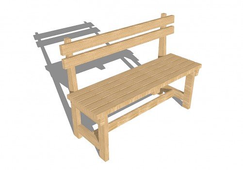 Садова лавка зі спинкою і підлокітниками своїми руками