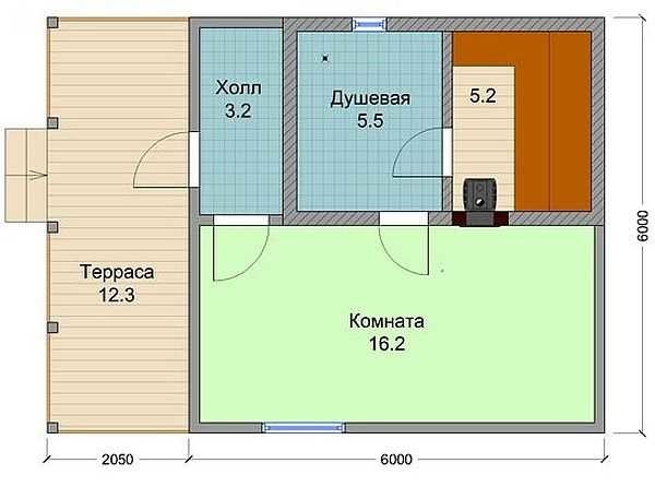 Проекти бань з газосилікатних блоків: креслення, фото, будівництво своїми руками