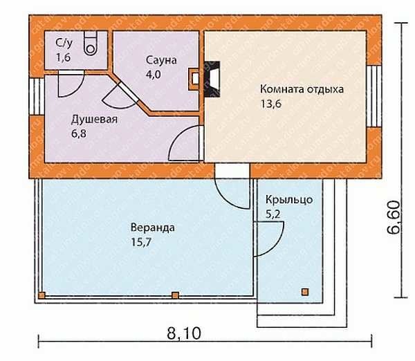 Проекти бань з газосилікатних блоків: креслення, фото, будівництво своїми руками