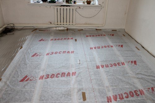 Монтаж інфрачервоного плівкового теплої підлоги