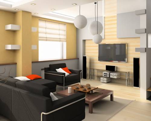 Вітальня в стилі хай тек