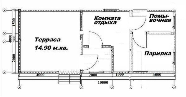 Лазня з односхилим дахом своїми руками фото