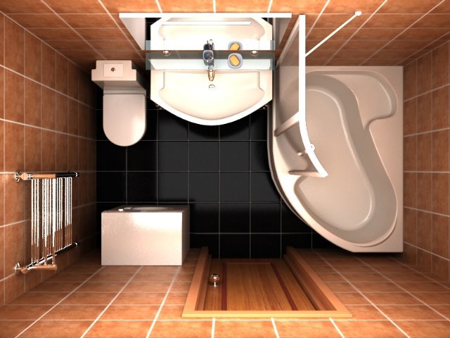 Дизайн ванної кімнати маленьких розмірів