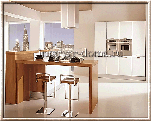 Інтерєр кухні з барною стійкою