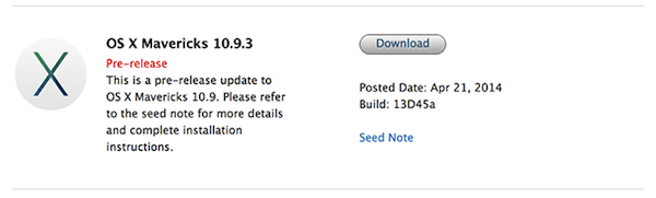 Apple випустила восьму бета версію OS X 10.9.3