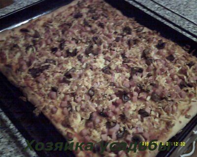 Піца домашня рецепт приготування з фото, в духовці.