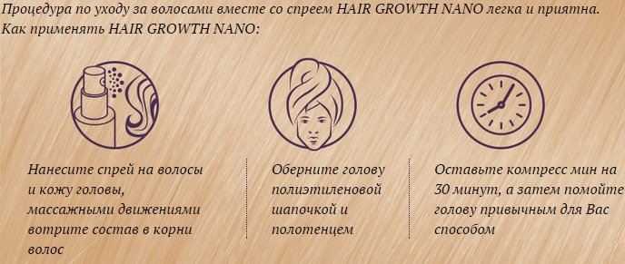 Спрей hair growth nano для зростання, зміцнення та відновлення волосся