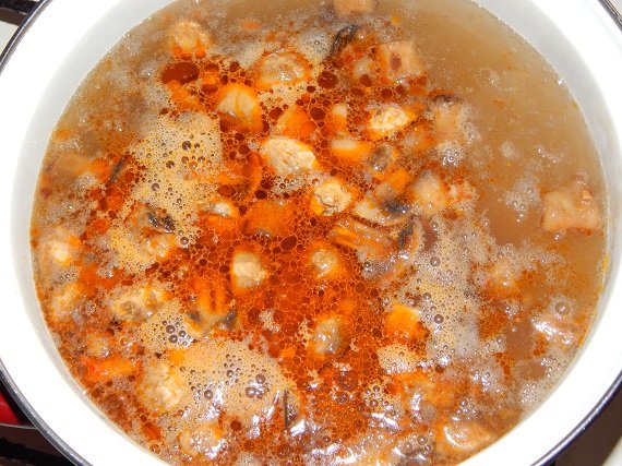 Суп з грибами печерицями рецепт з фото