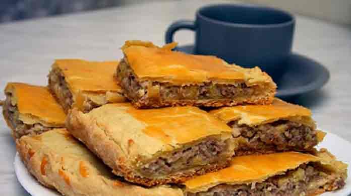 Мясний пиріг без дріжджів