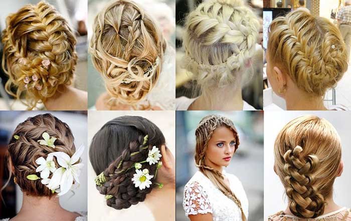 Красиві весільні зачіски з плетінням кісок для довгих і коротких волосся