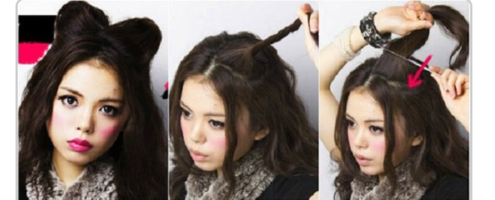 Як зробити зачіску пухнасті котячі вушка з волосся