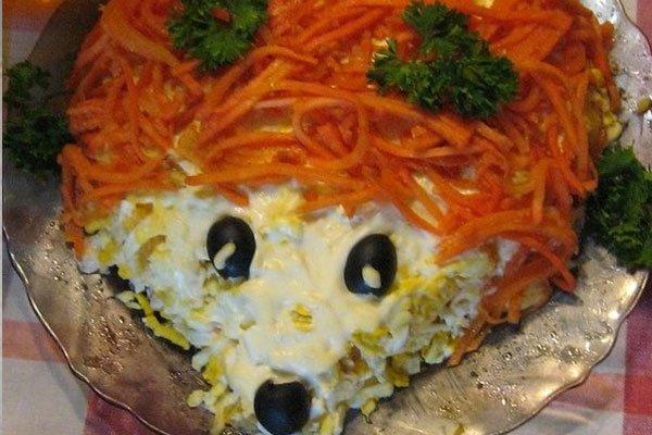 Дитячий салат Їжачок на день народження
