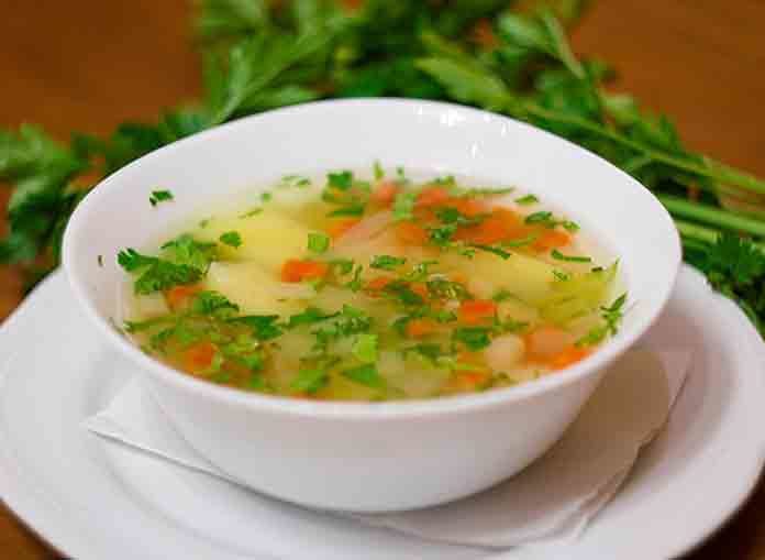 Суп з рисом і овочами