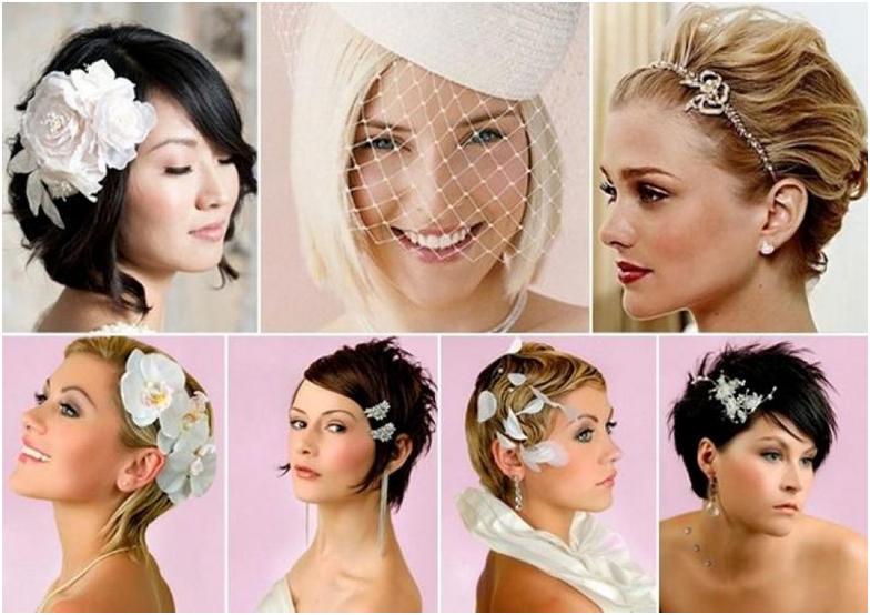 Модні весільні зачіски з фатою на довгі і середні волосся: варіанти з чубком
