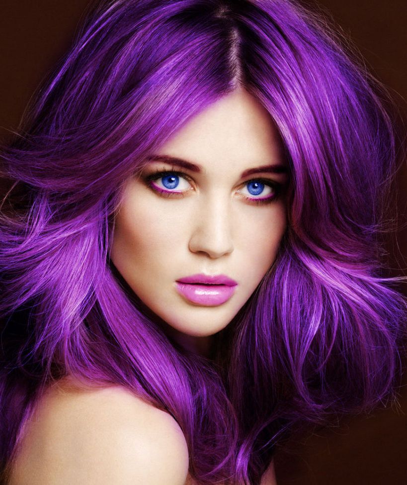 Фіолетовий колір волосся у дівчат: як правильно підібрати фарбу потрібного відтінку