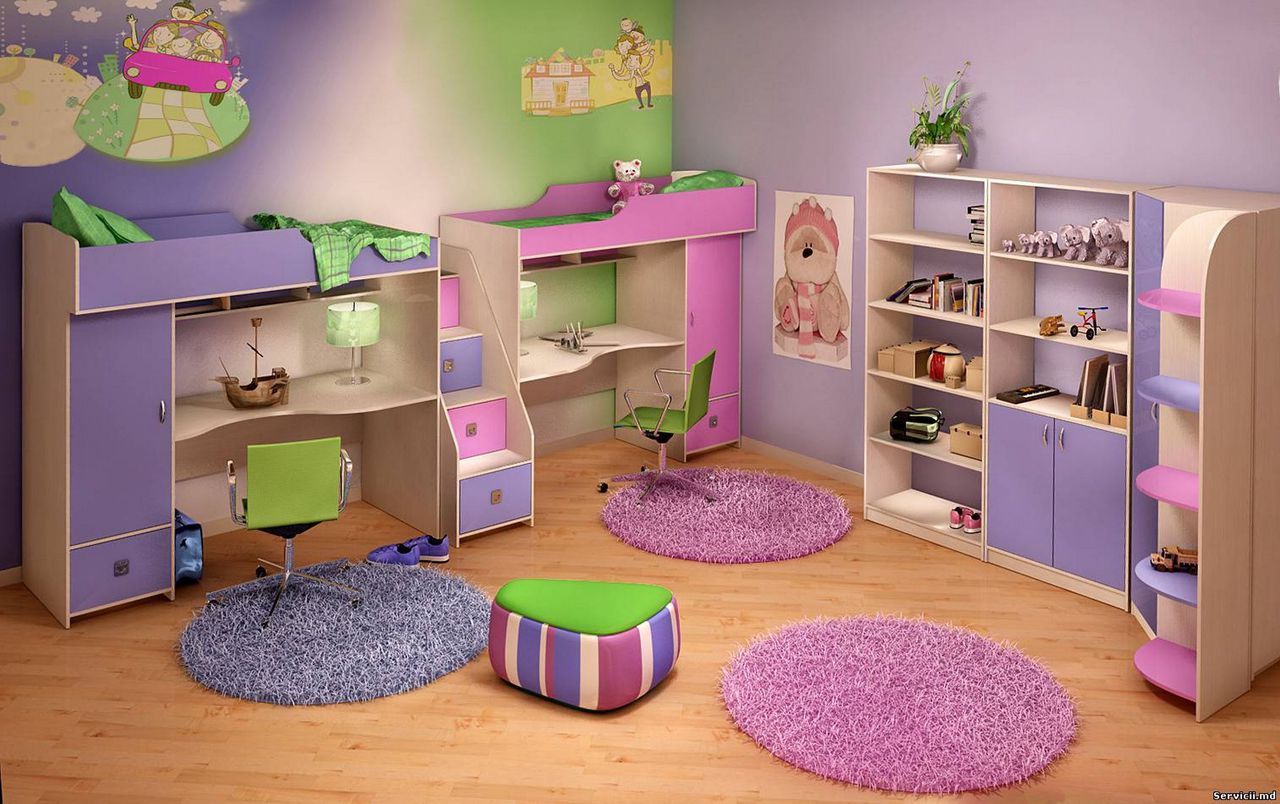 Дизайн дитячої кімнати для хлопчика і дівчинки