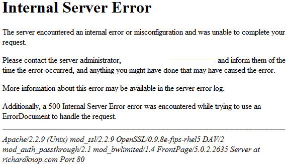 500 Internal Server Error що це за помилка