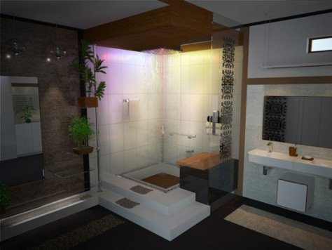 Дизайн тропічного душу у ванній кімнаті своїми руками (24 фото)
