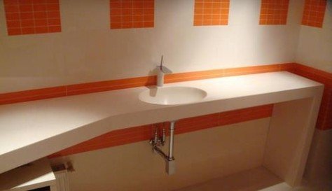Стільниця для ванної кімнати з гіпсокартону (20 фото)